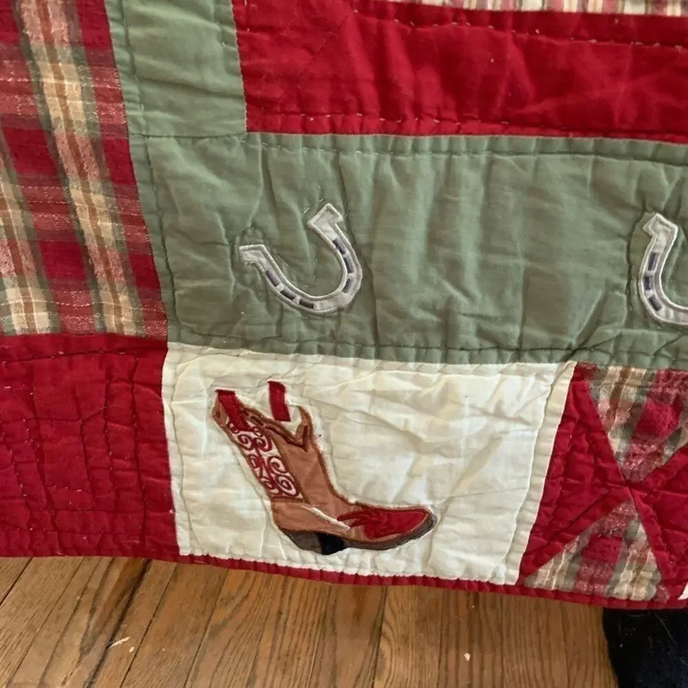 Vintage Longaberger Homestead rare horse quilt!